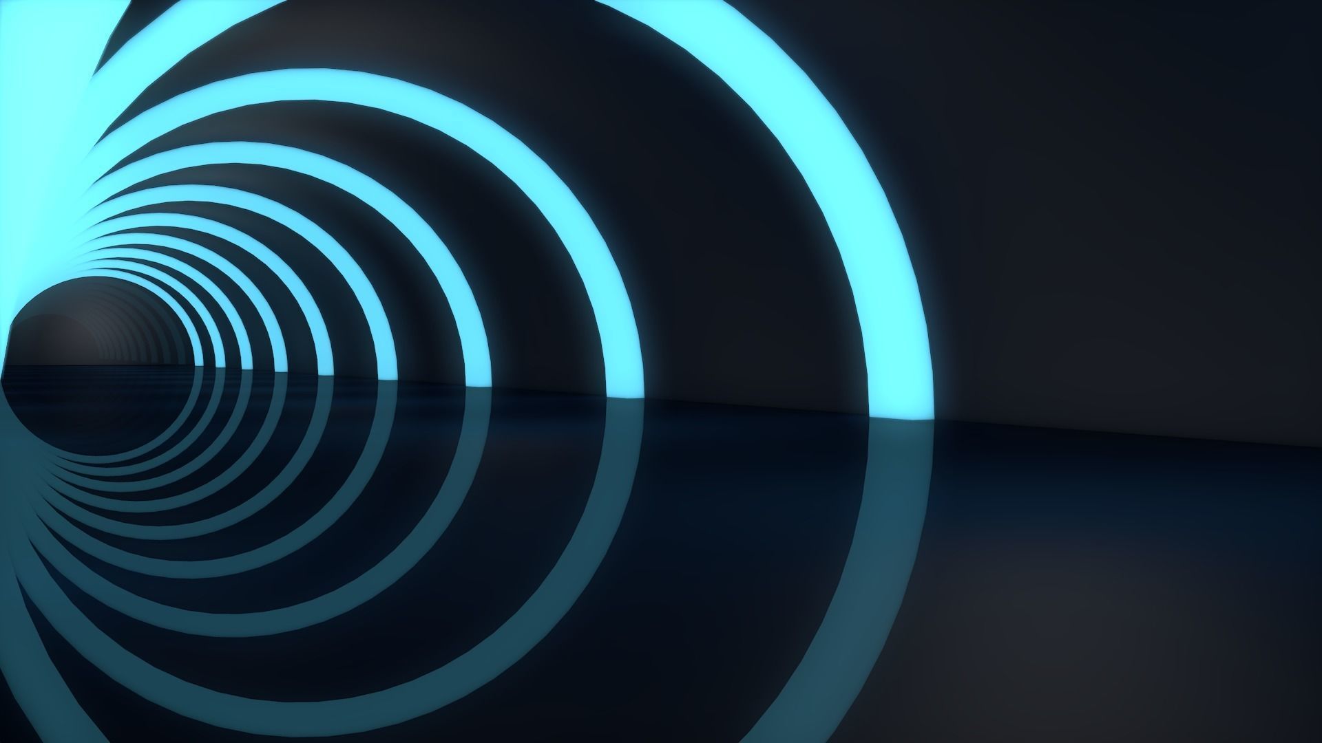 Sci Fi Tunnel Low-poly 3D model_3