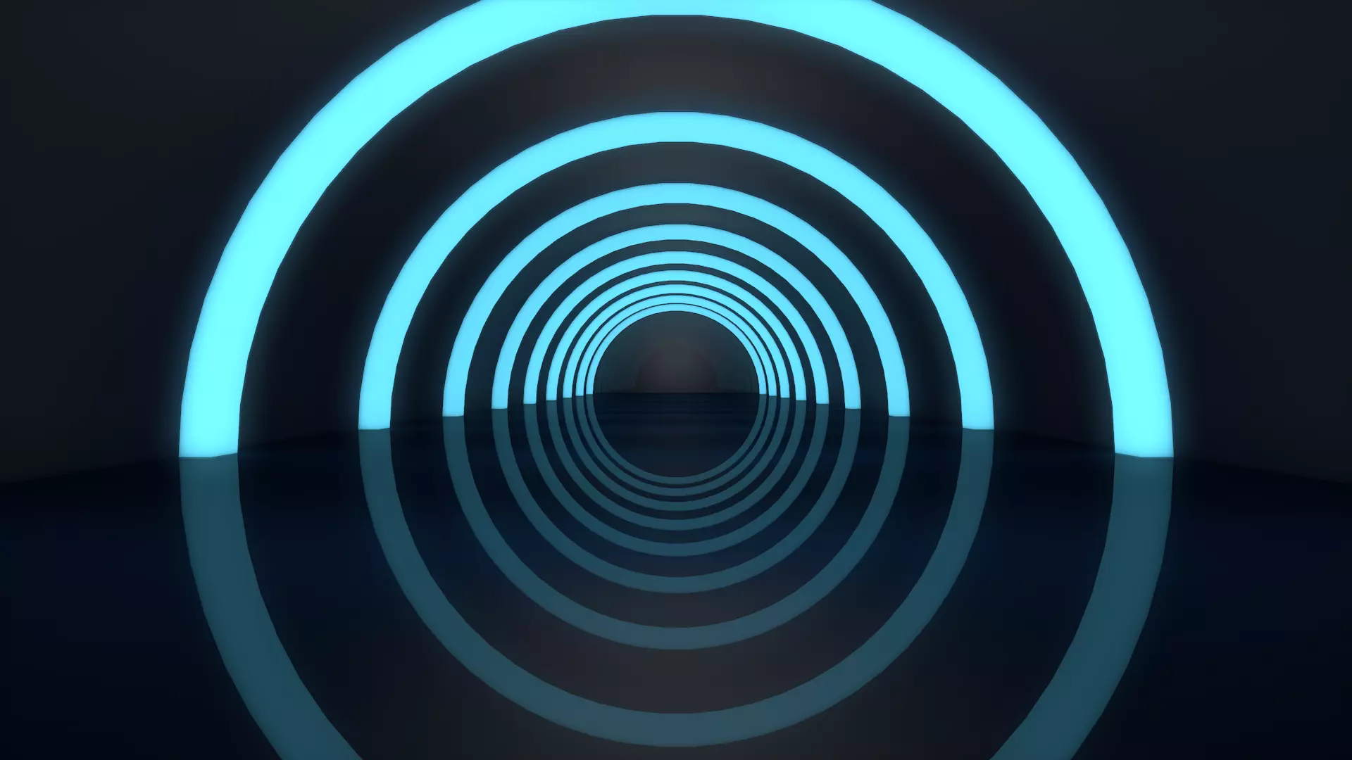 Sci Fi Tunnel Low-poly 3D model_0