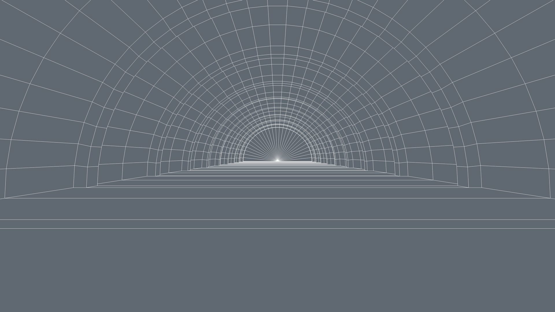 Sci Fi Tunnel Low-poly 3D model_5