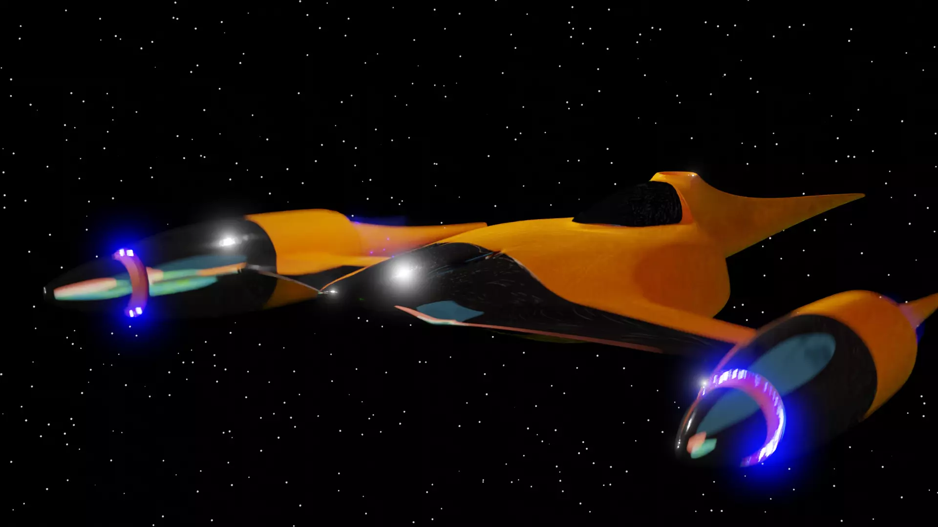 N1 Naboo Starfighter Free low-poly 3D model_0