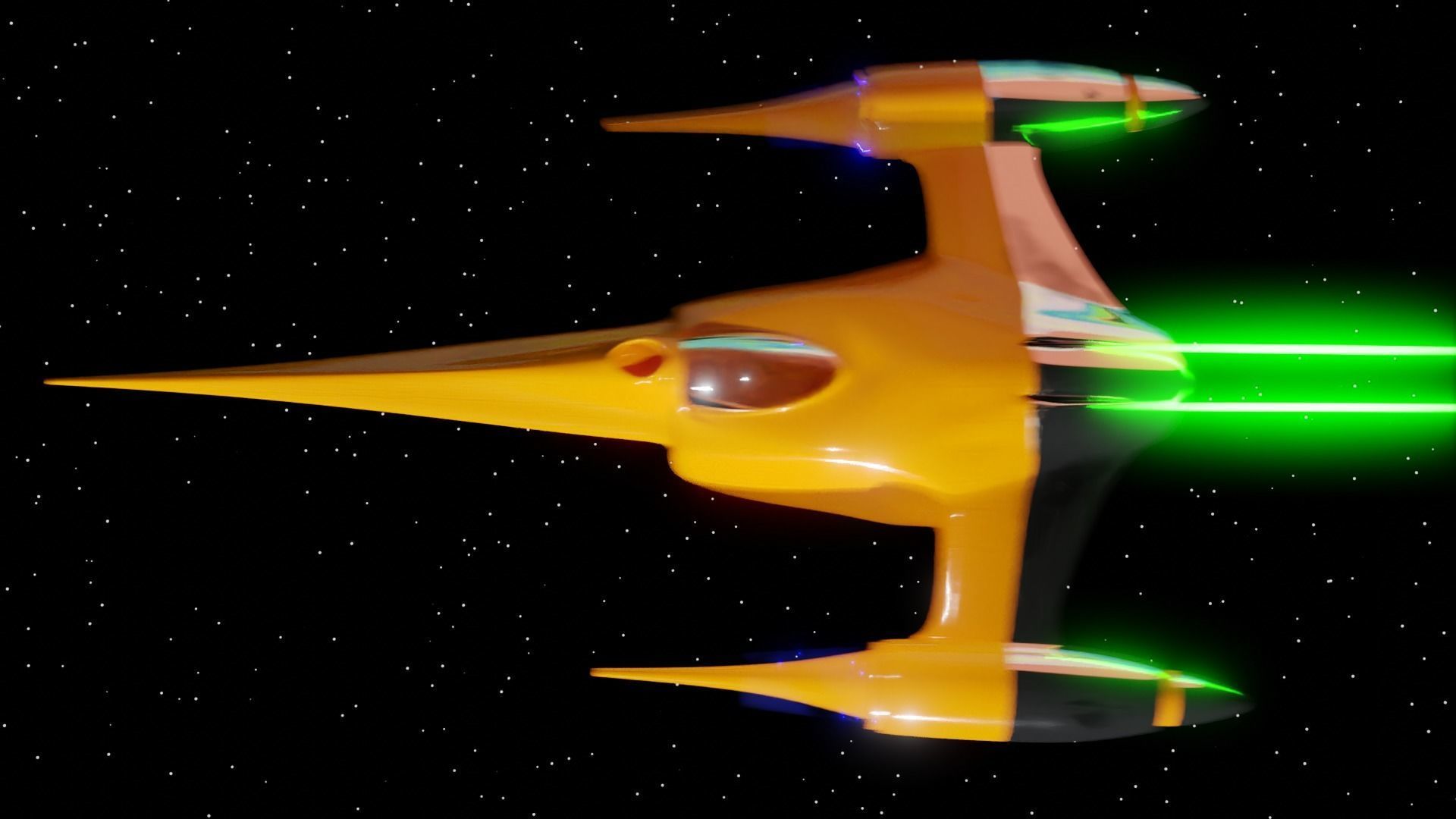 N1 Naboo Starfighter Free low-poly 3D model_2