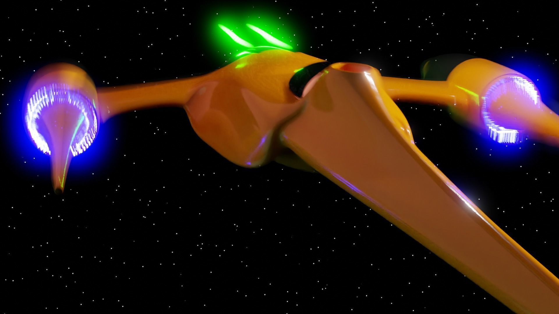 N1 Naboo Starfighter Free low-poly 3D model_1