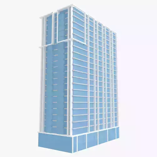 building low poly 6 skyscraper