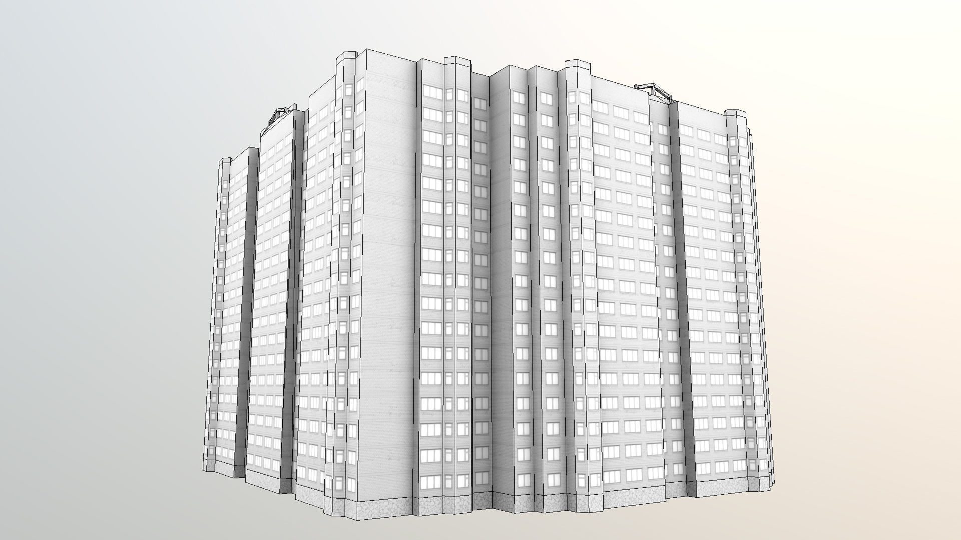 MSK Building 03 Low-poly 3D model_29