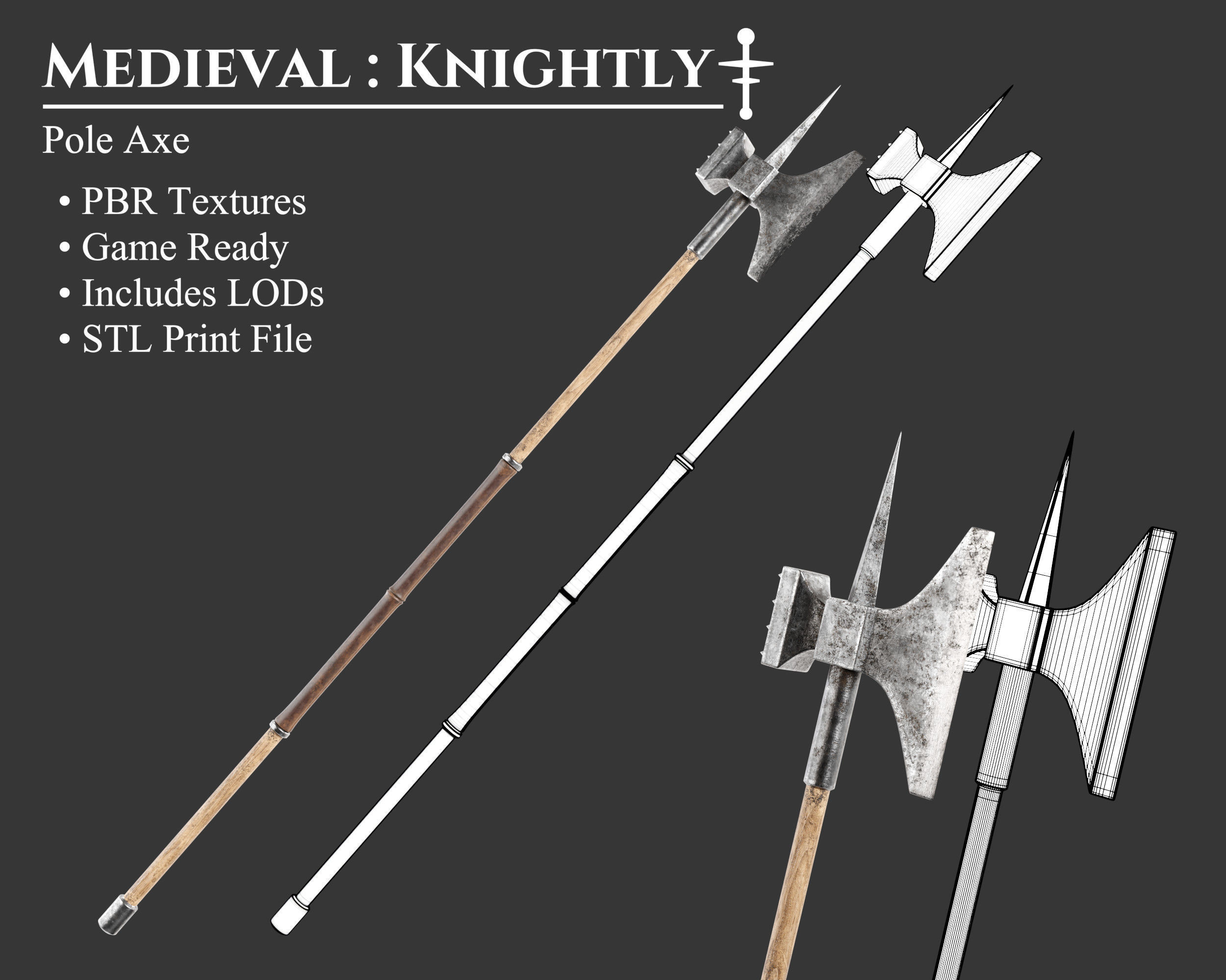 Medieval Collection Weapons Pole Axes _14