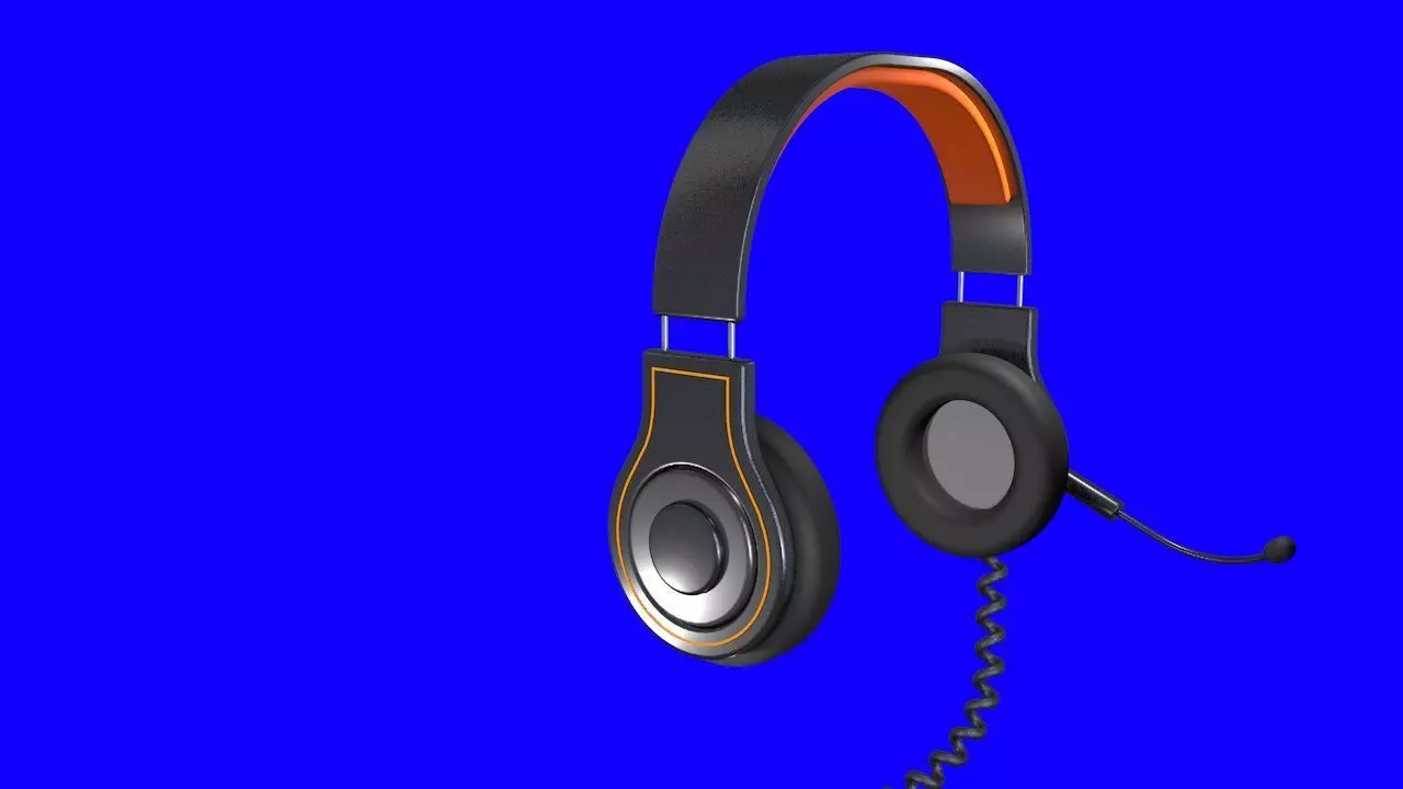 Headphones headset Low-poly 3D model