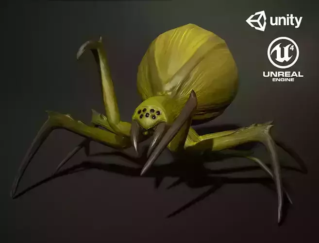 Spider insect2 - Game Ready Low-poly 3D model