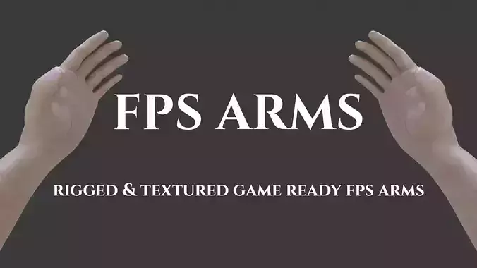 Game Ready FPS Arms Free low-poly 3D model