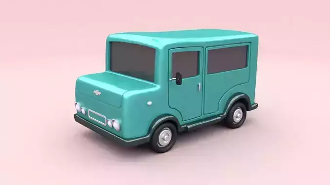 Cartoon Van Free 3D model