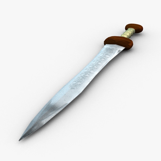Gladius roman sword Low-poly 3D model_2