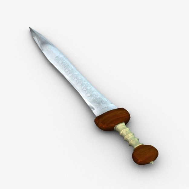 Gladius roman sword Low-poly 3D model_1