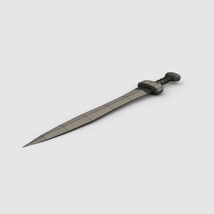 Gladius roman sword Low-poly 3D model_5