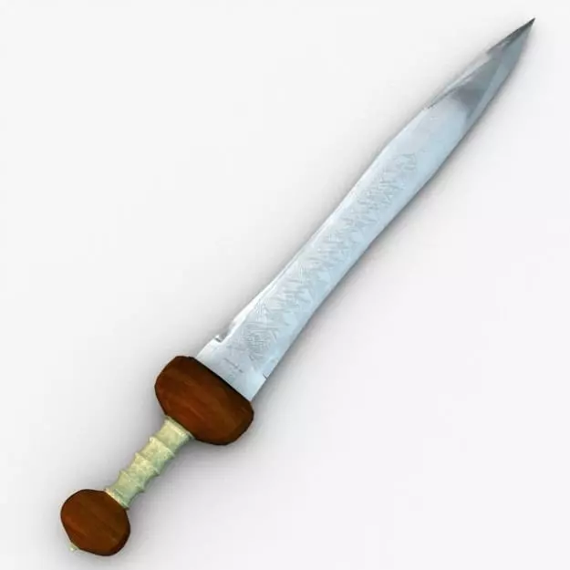 Gladius roman sword Low-poly 3D model_0