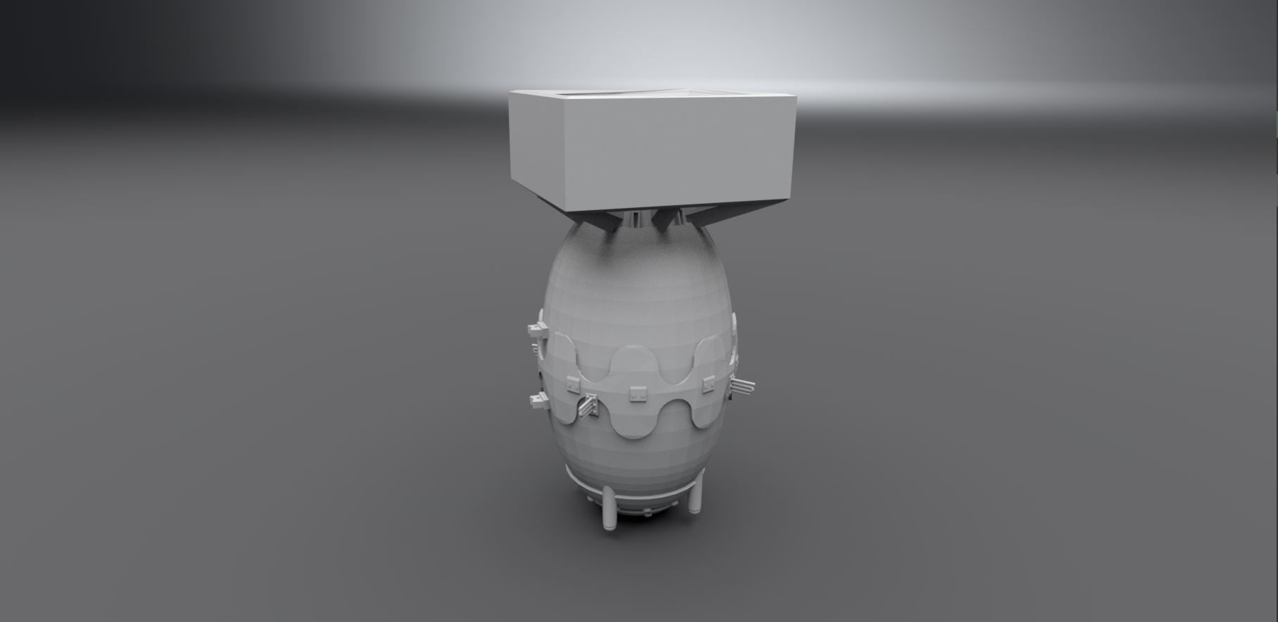 Atom bomb Printable 3D print model_2
