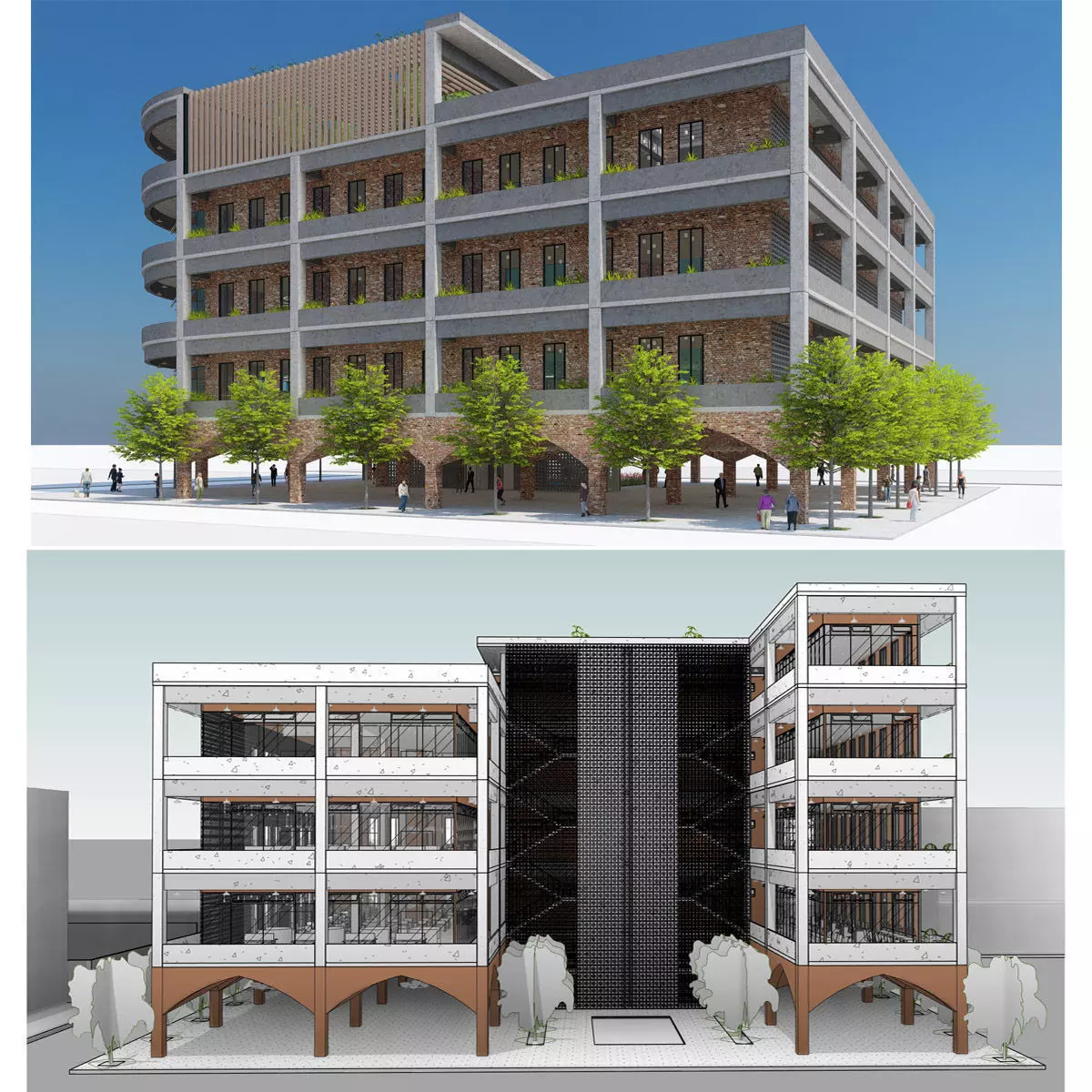 Office Building 3D model_0