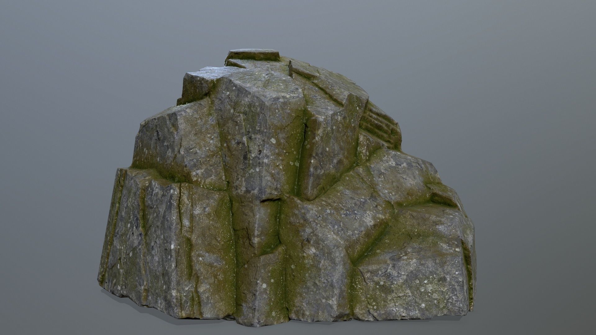 mossy cliff rocks  Low-poly 3D model_6