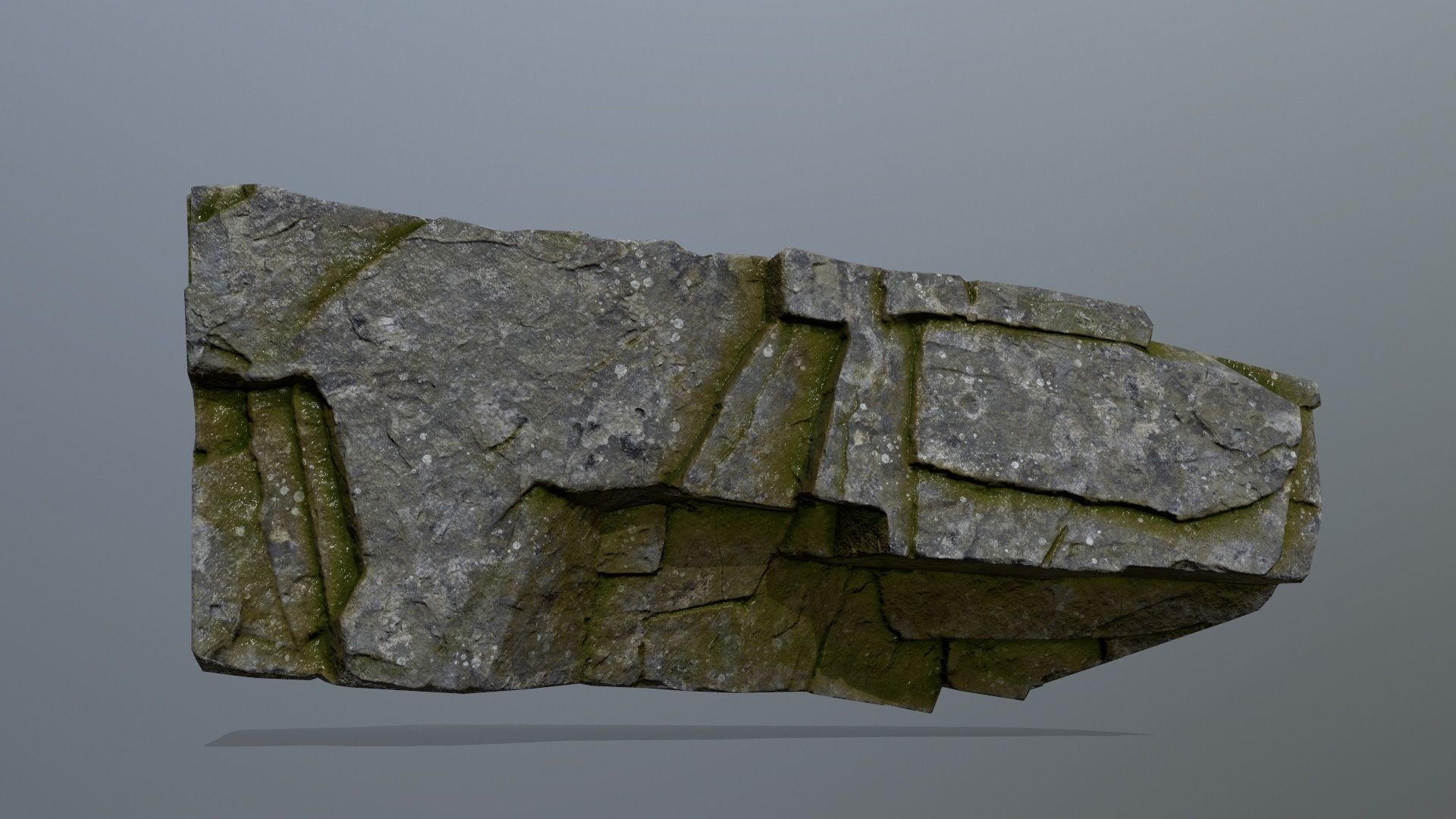 mossy cliff rocks  Low-poly 3D model_7