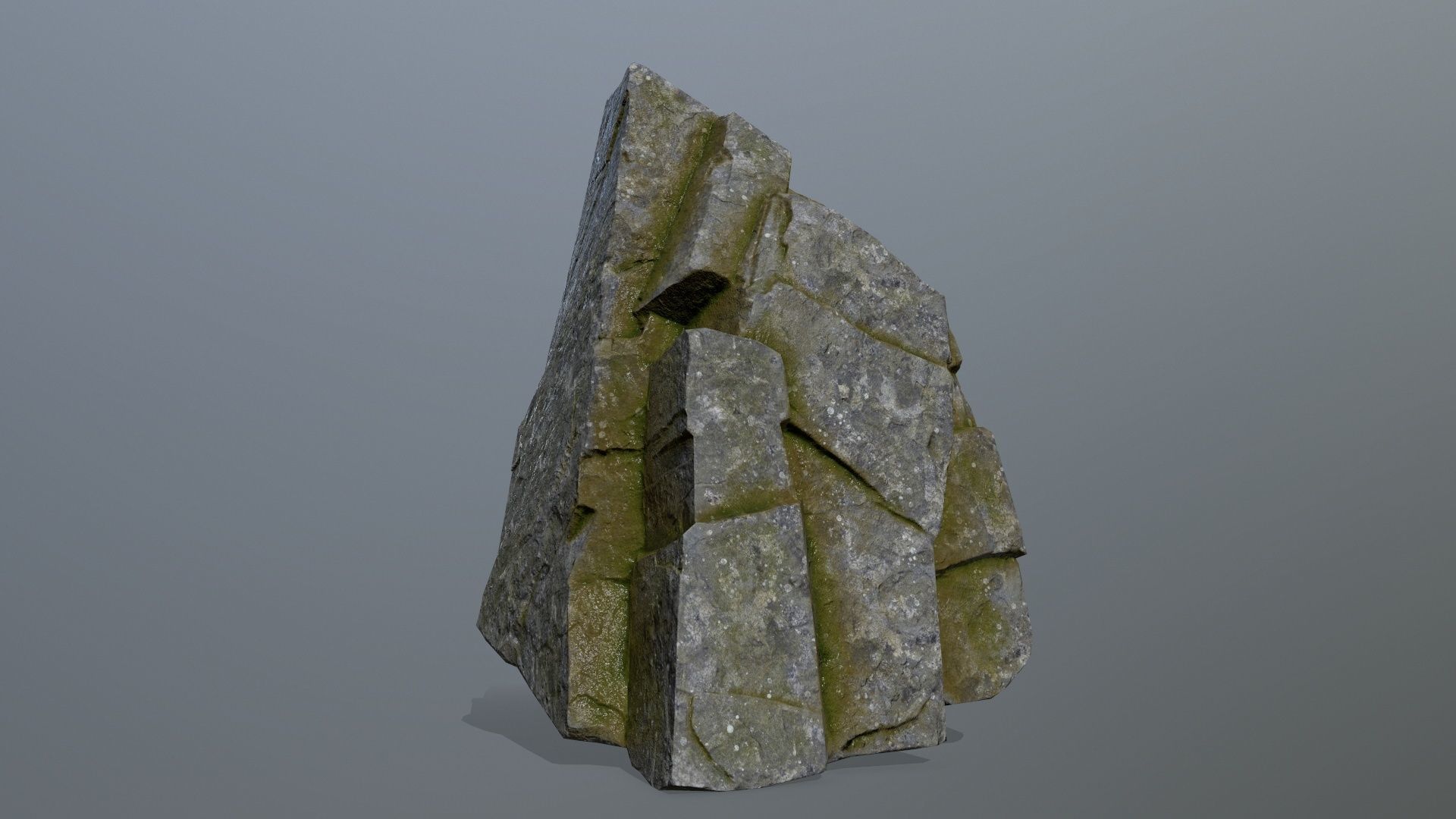 mossy cliff rocks  Low-poly 3D model_11
