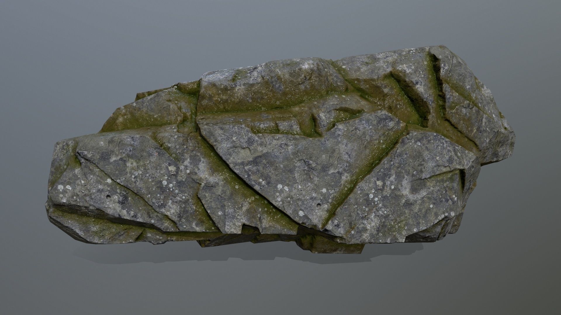 mossy cliff rocks  Low-poly 3D model_5