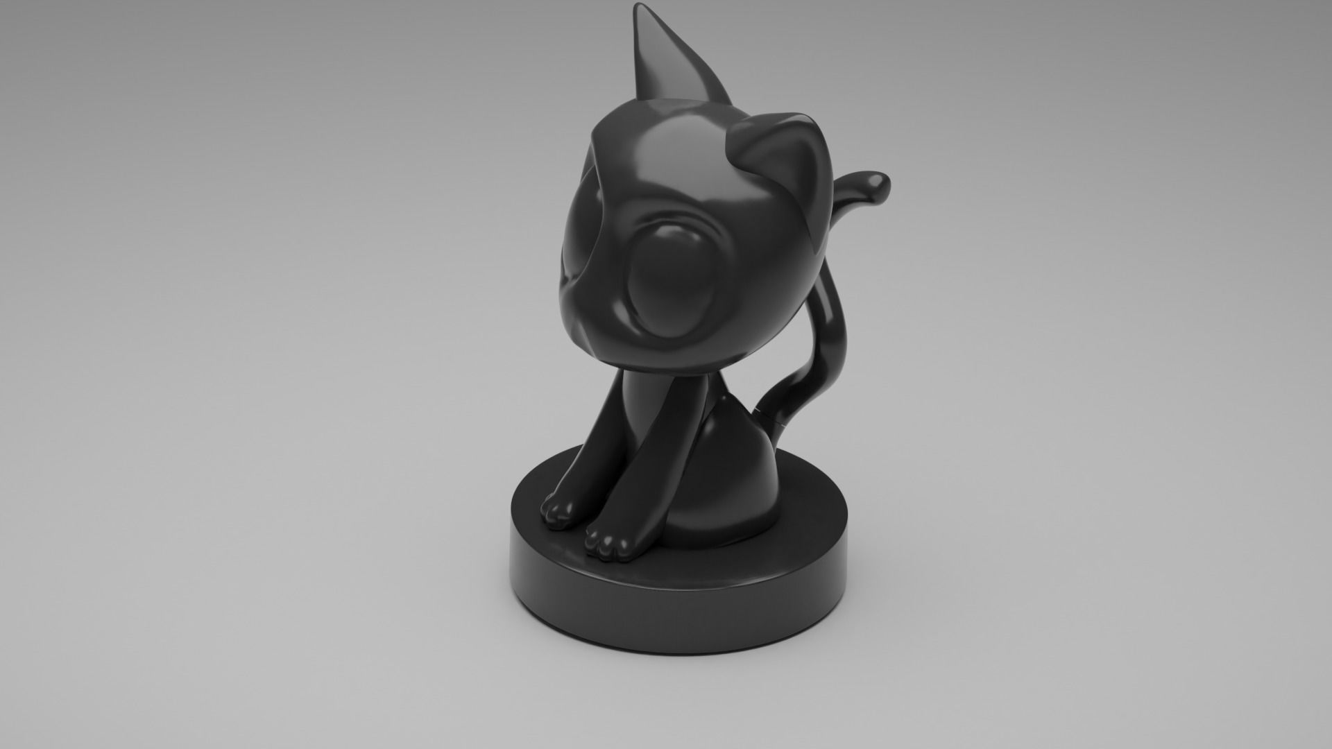 cute cat por print luo xiaohei Free 3D print model_2