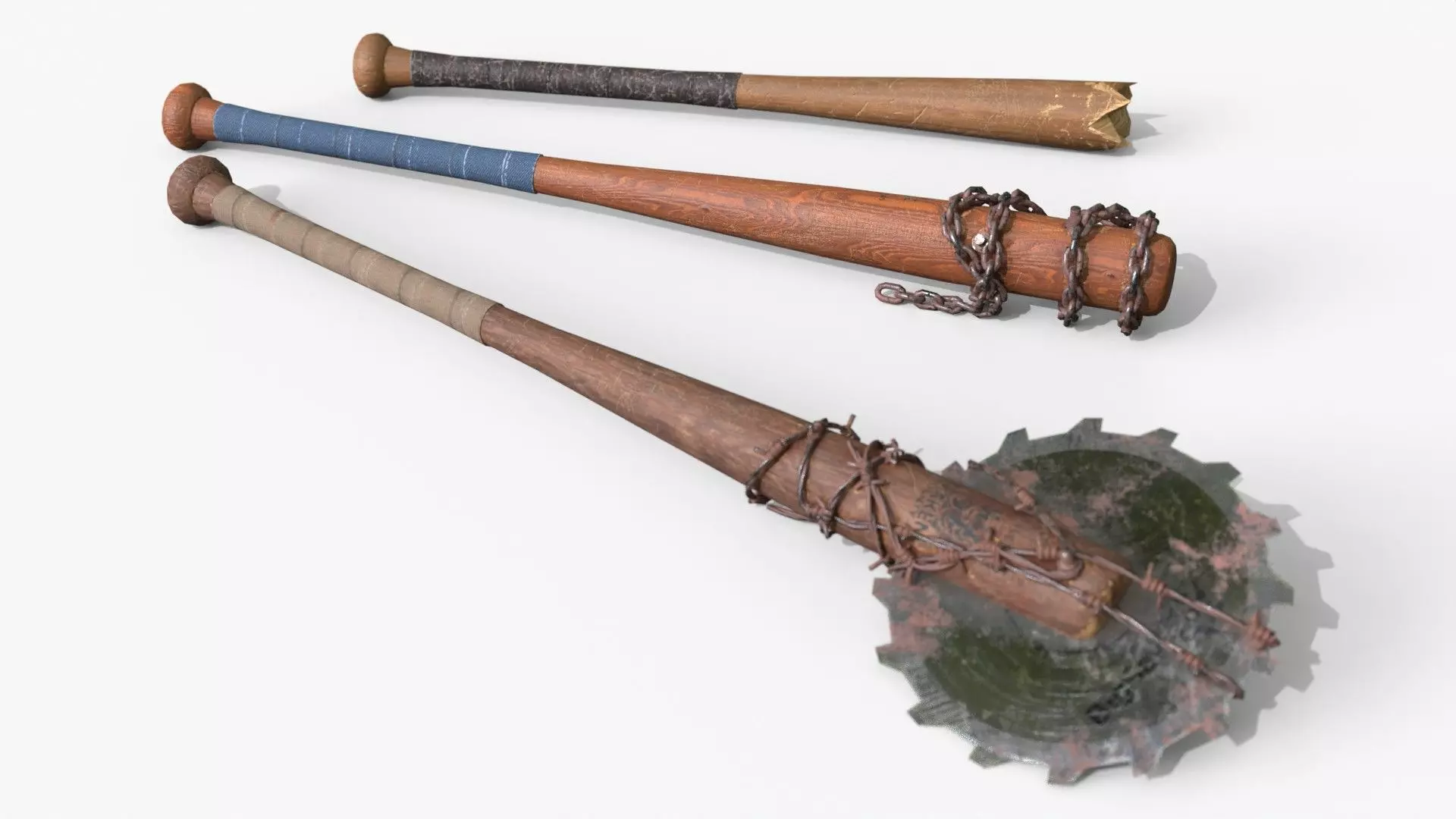 Baseball Bats Assets 02 Low-poly 3D model_0