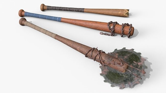 Baseball Bats Assets 02 Low-poly 3D model