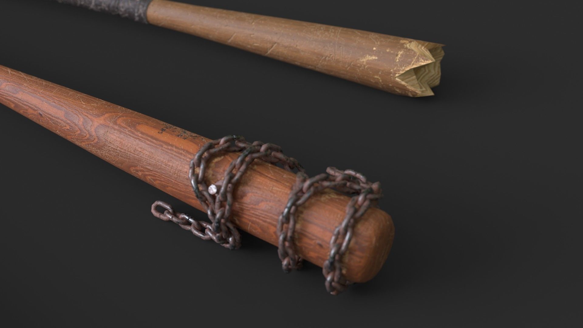 Baseball Bats Assets 02 Low-poly 3D model_8
