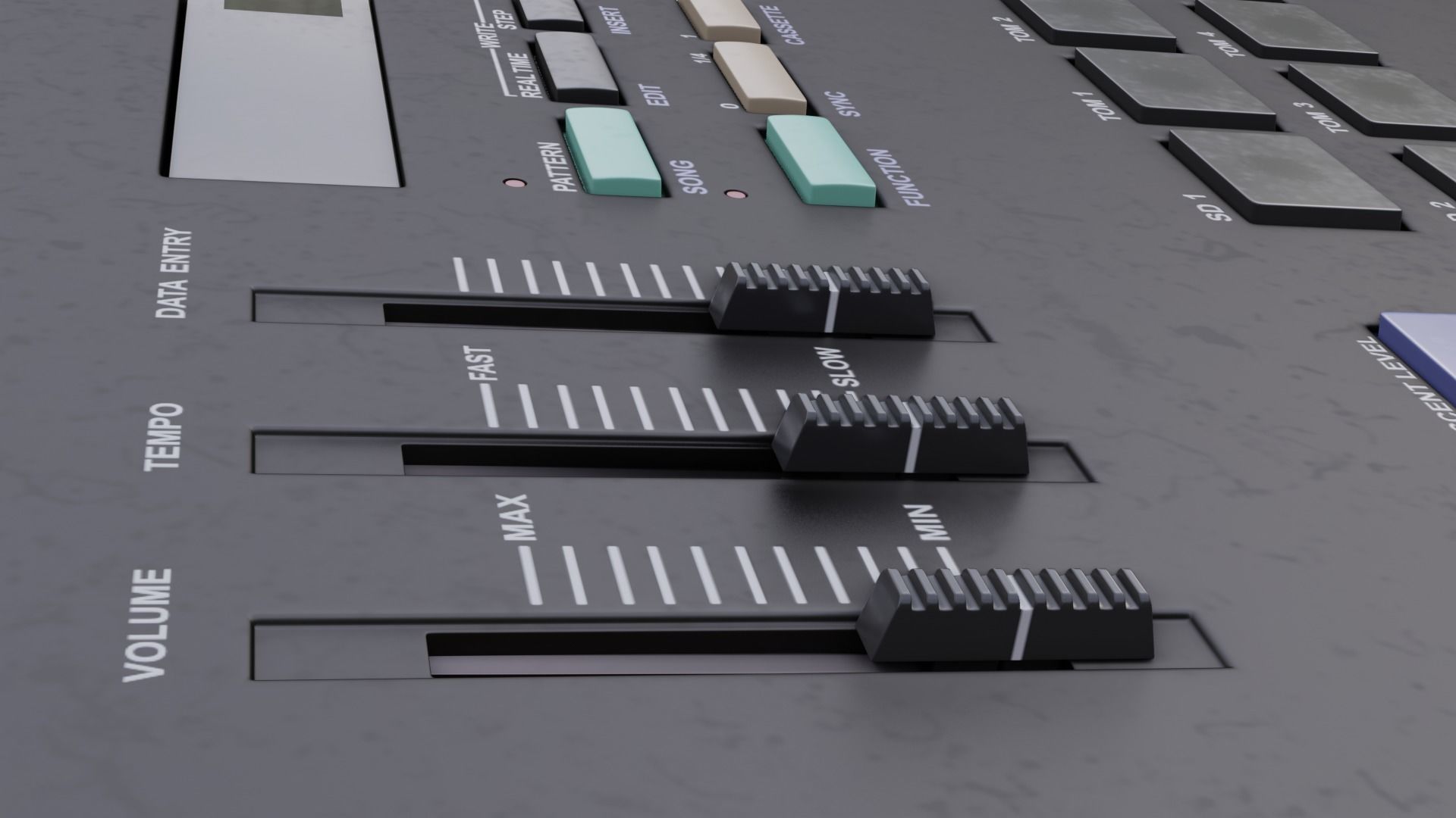 Yamaha RX11 Digital Rhythm Programmer 3D model_8