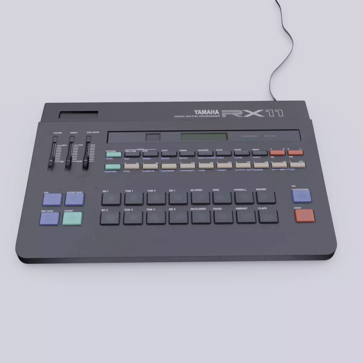 Yamaha RX11 Digital Rhythm Programmer 3D model_0