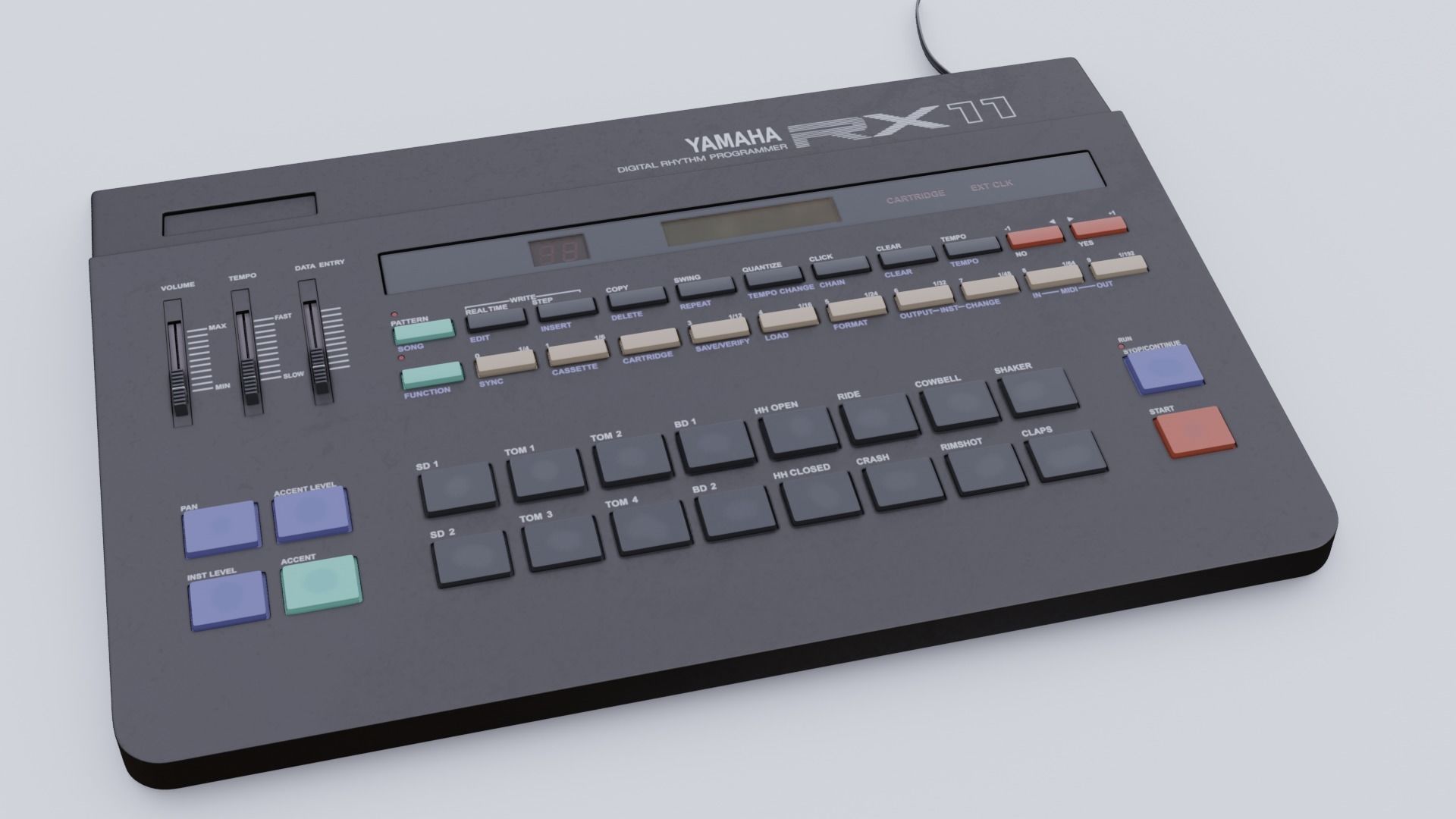 Yamaha RX11 Digital Rhythm Programmer 3D model_1