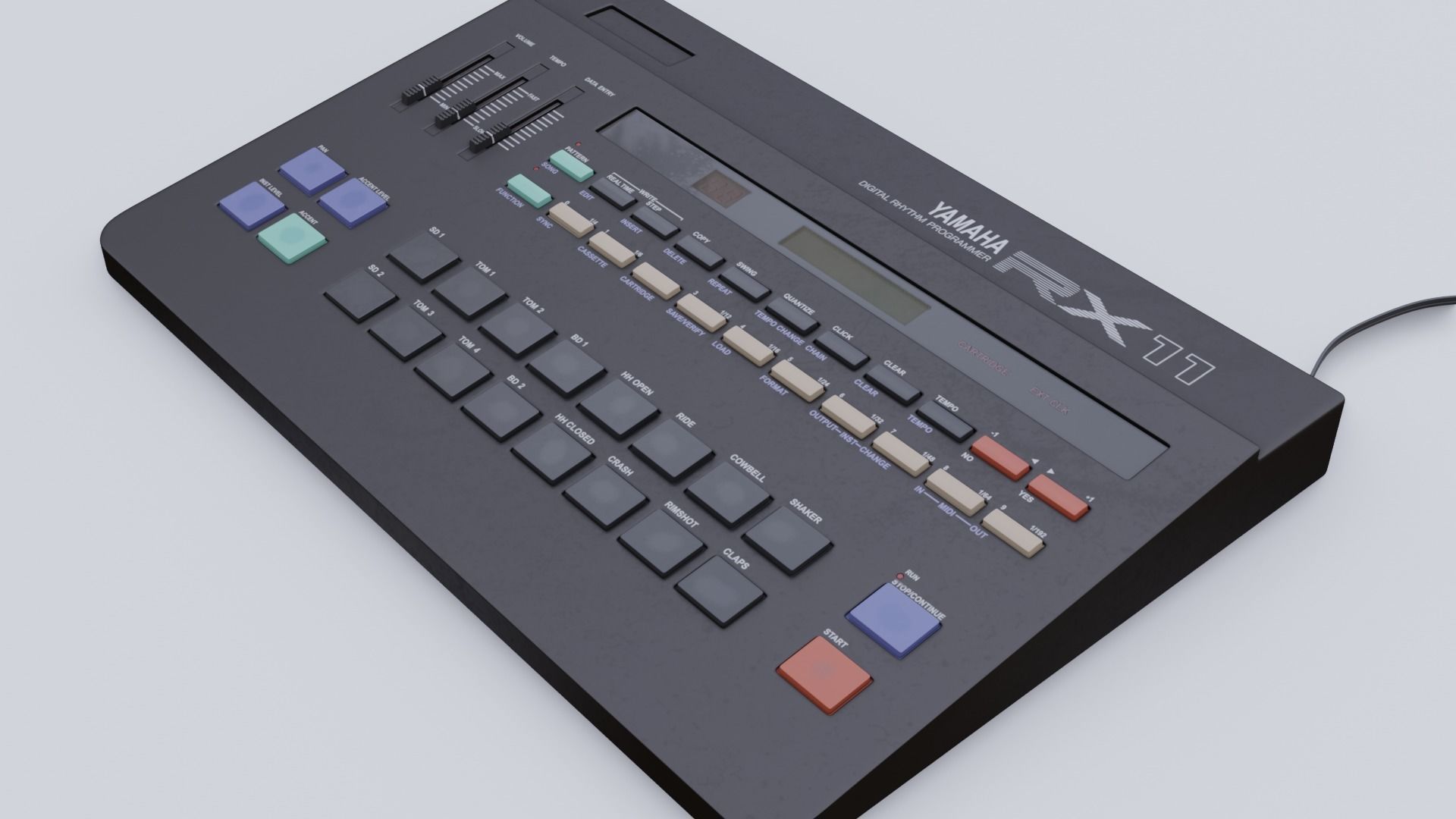 Yamaha RX11 Digital Rhythm Programmer 3D model_2