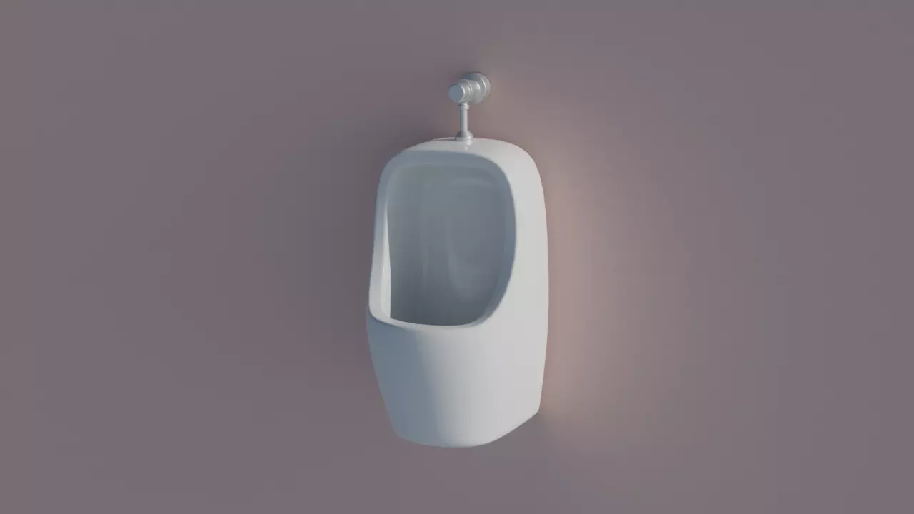 Urinal on wall Free 3D model