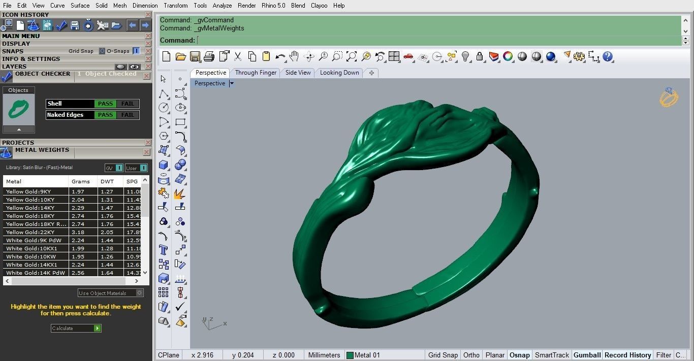 plant ring 3D print model_3