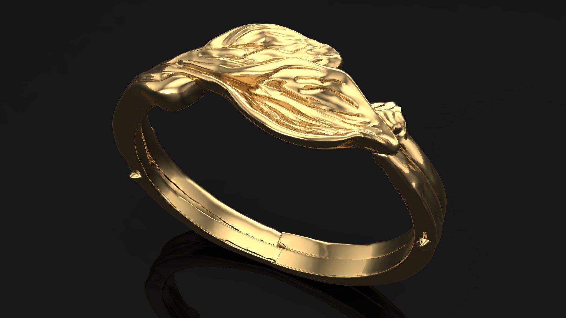 plant ring 3D print model_1