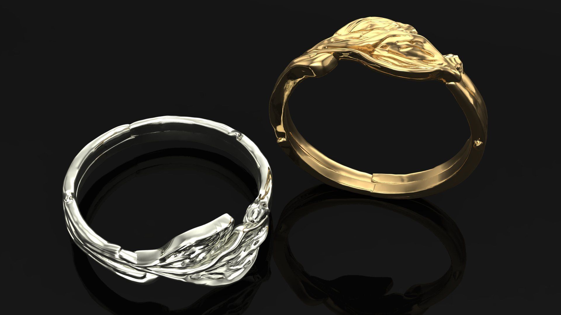 plant ring 3D print model_2