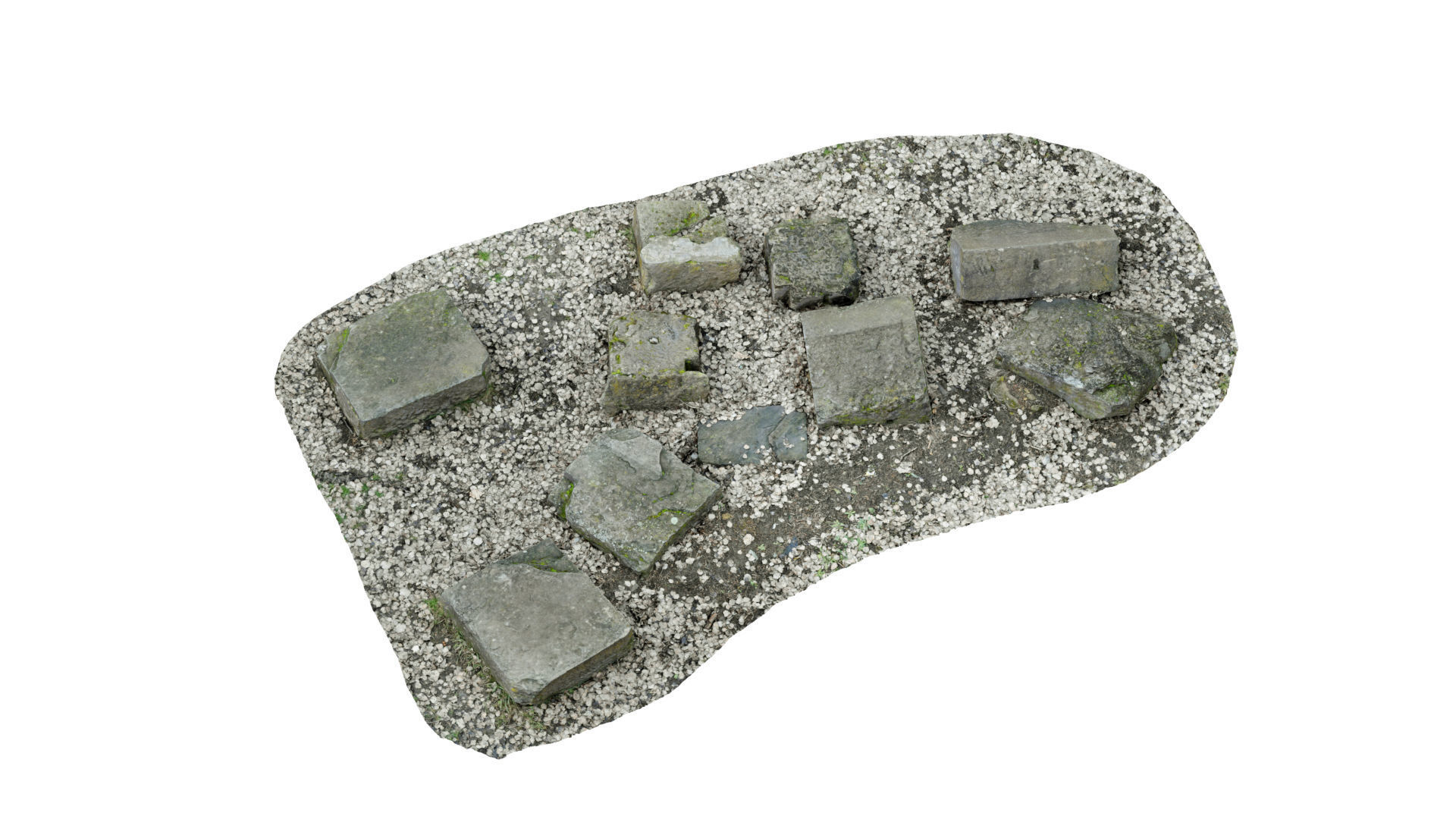 Concrete Rocks RAW Scan 3D model_8