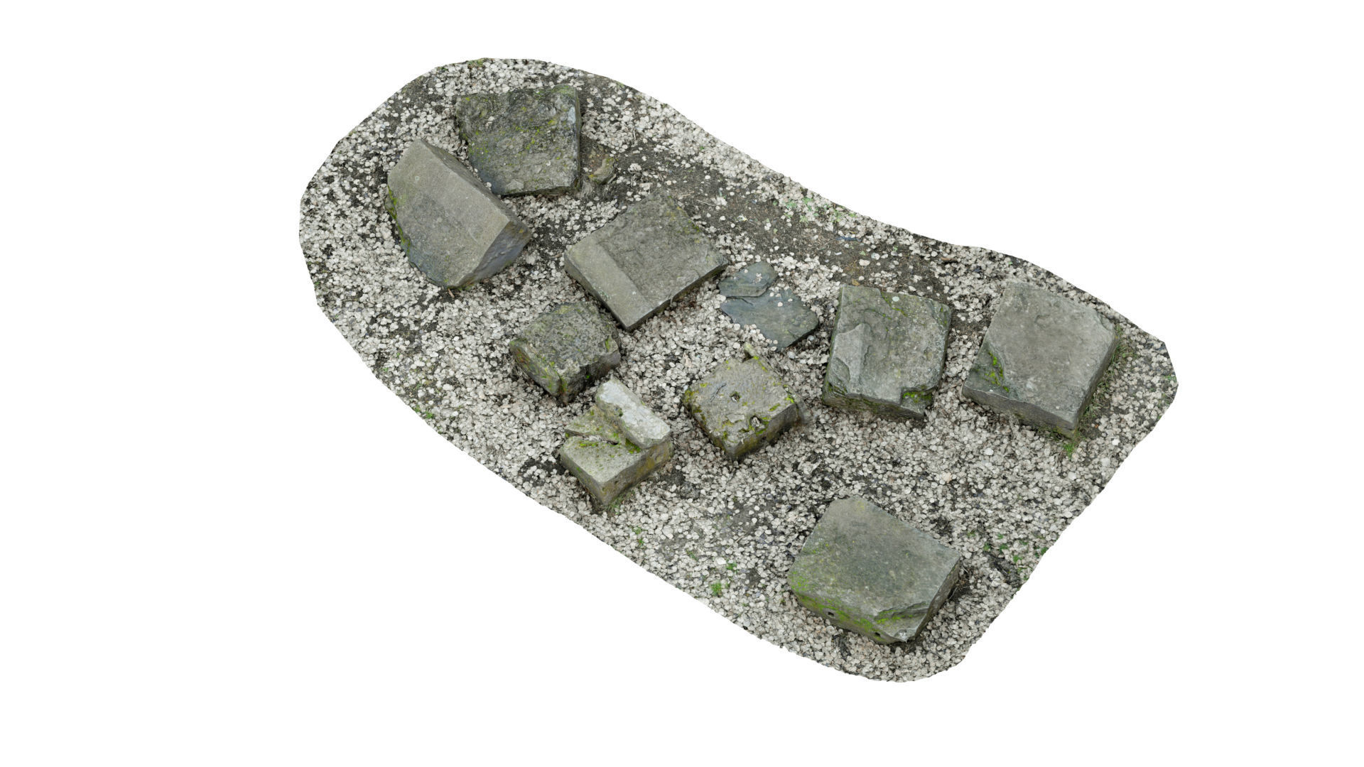 Concrete Rocks RAW Scan 3D model_10