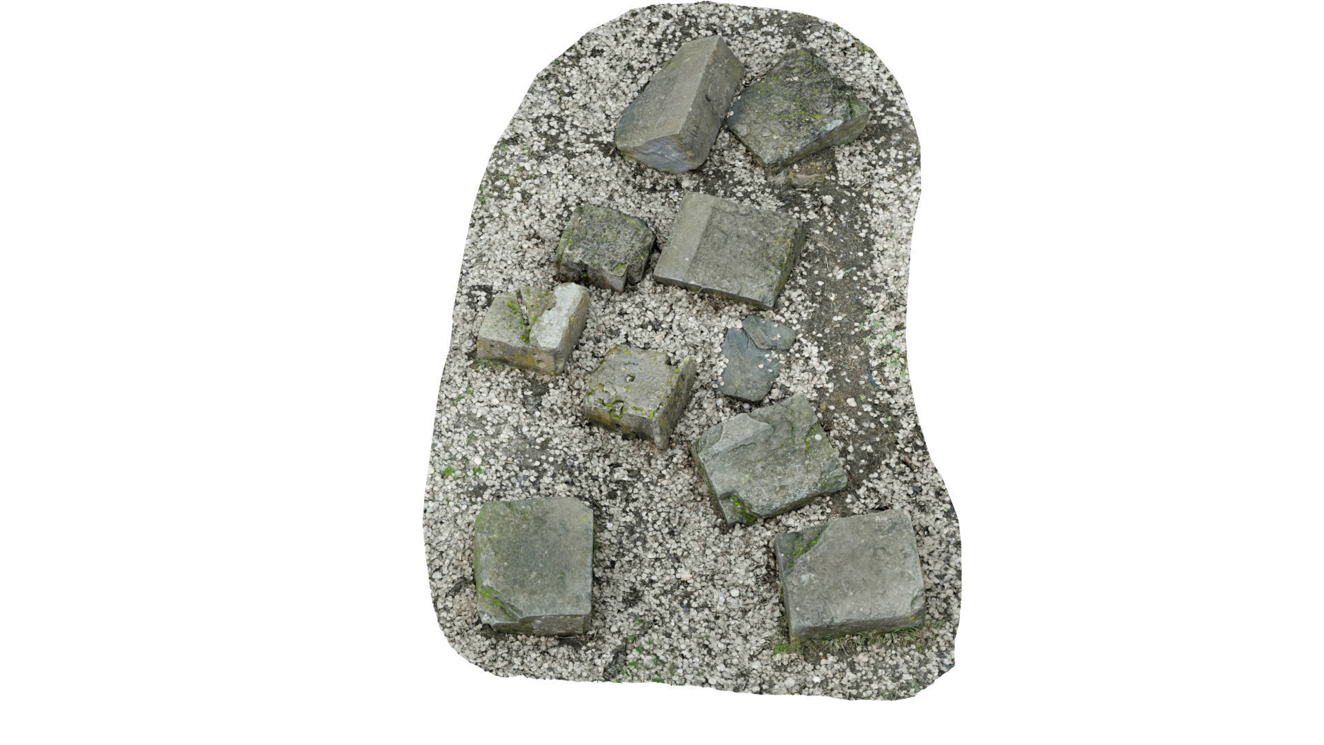 Concrete Rocks RAW Scan 3D model_9