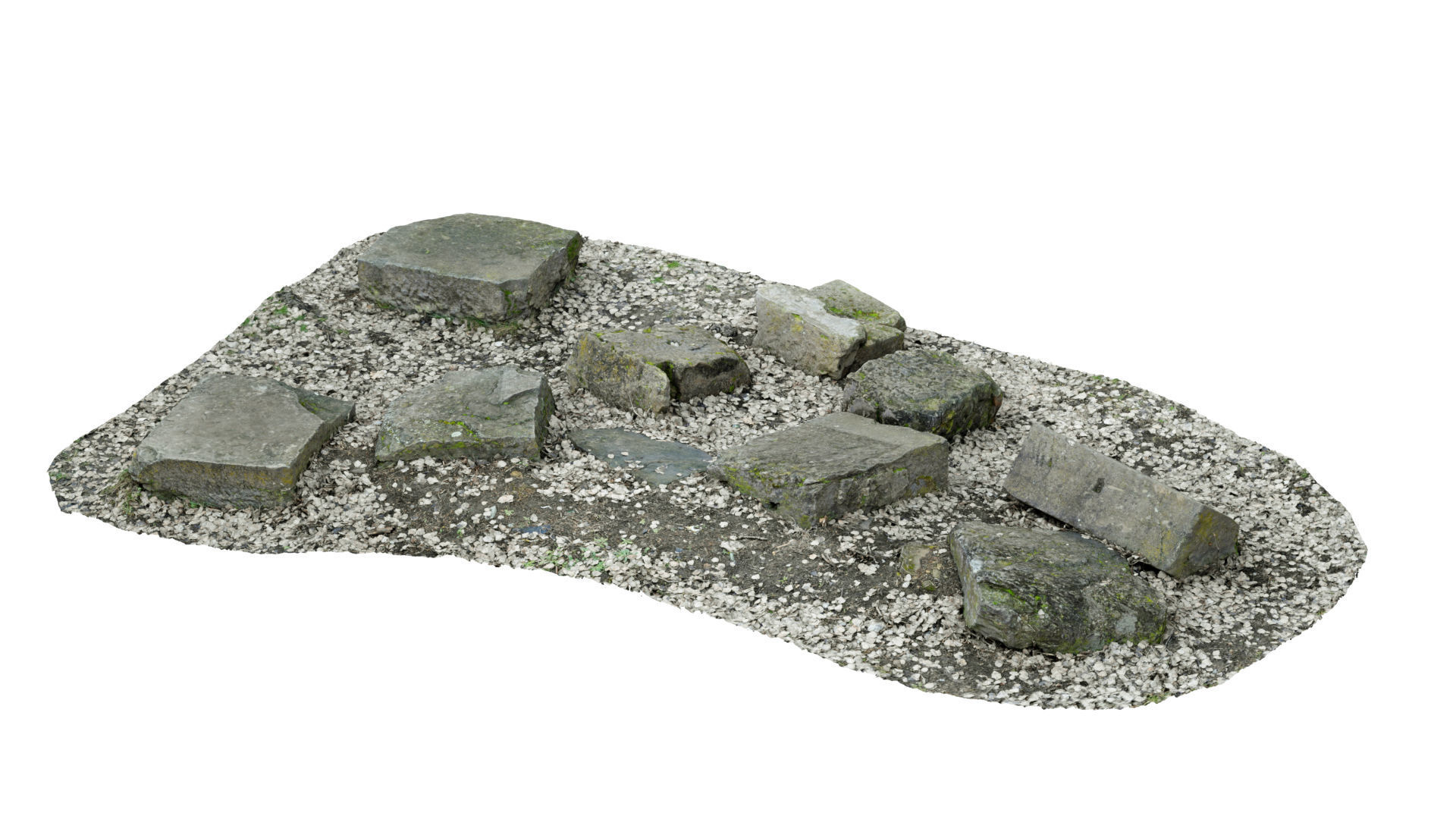 Concrete Rocks RAW Scan 3D model_16