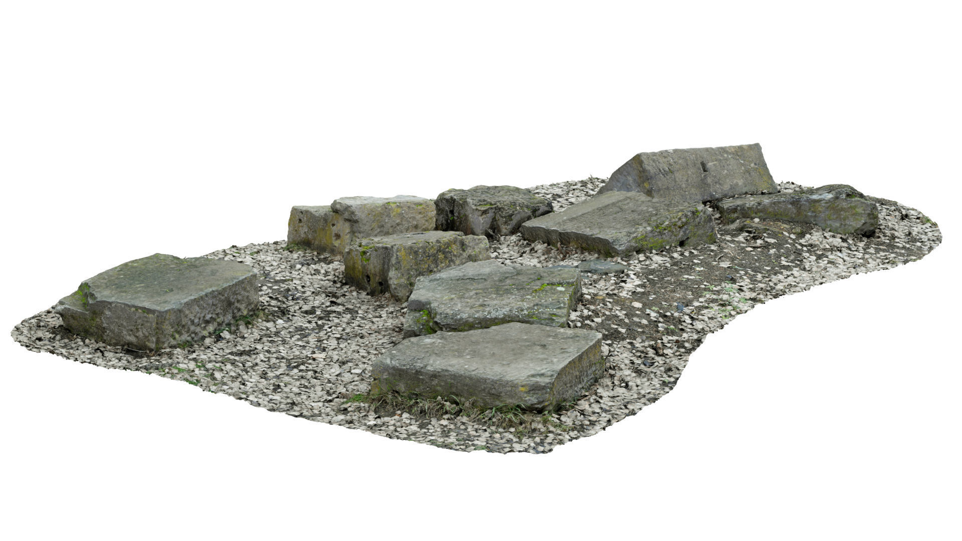 Concrete Rocks RAW Scan 3D model_1