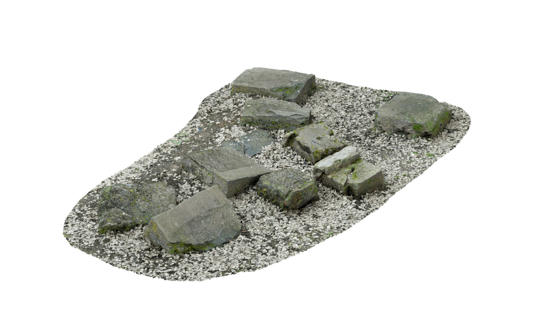 Concrete Rocks RAW Scan 3D model_14