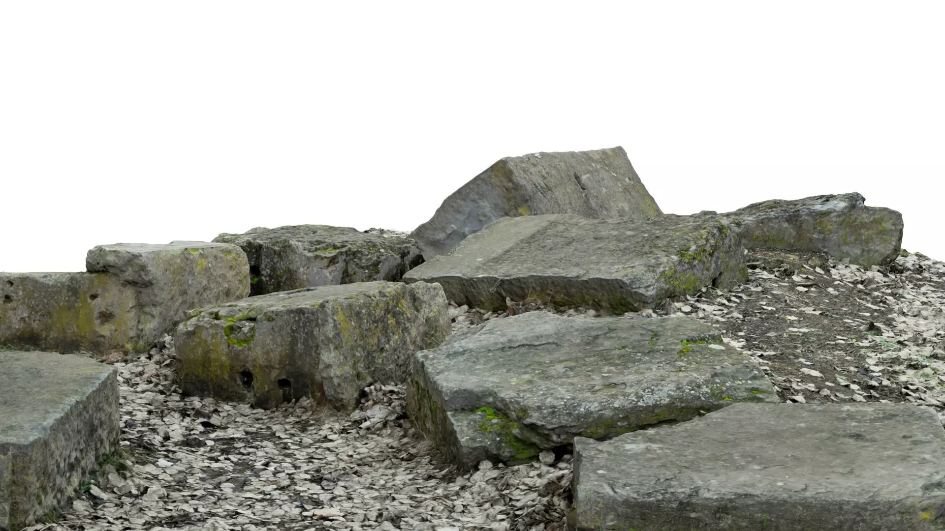 Concrete Rocks RAW Scan 3D model_0