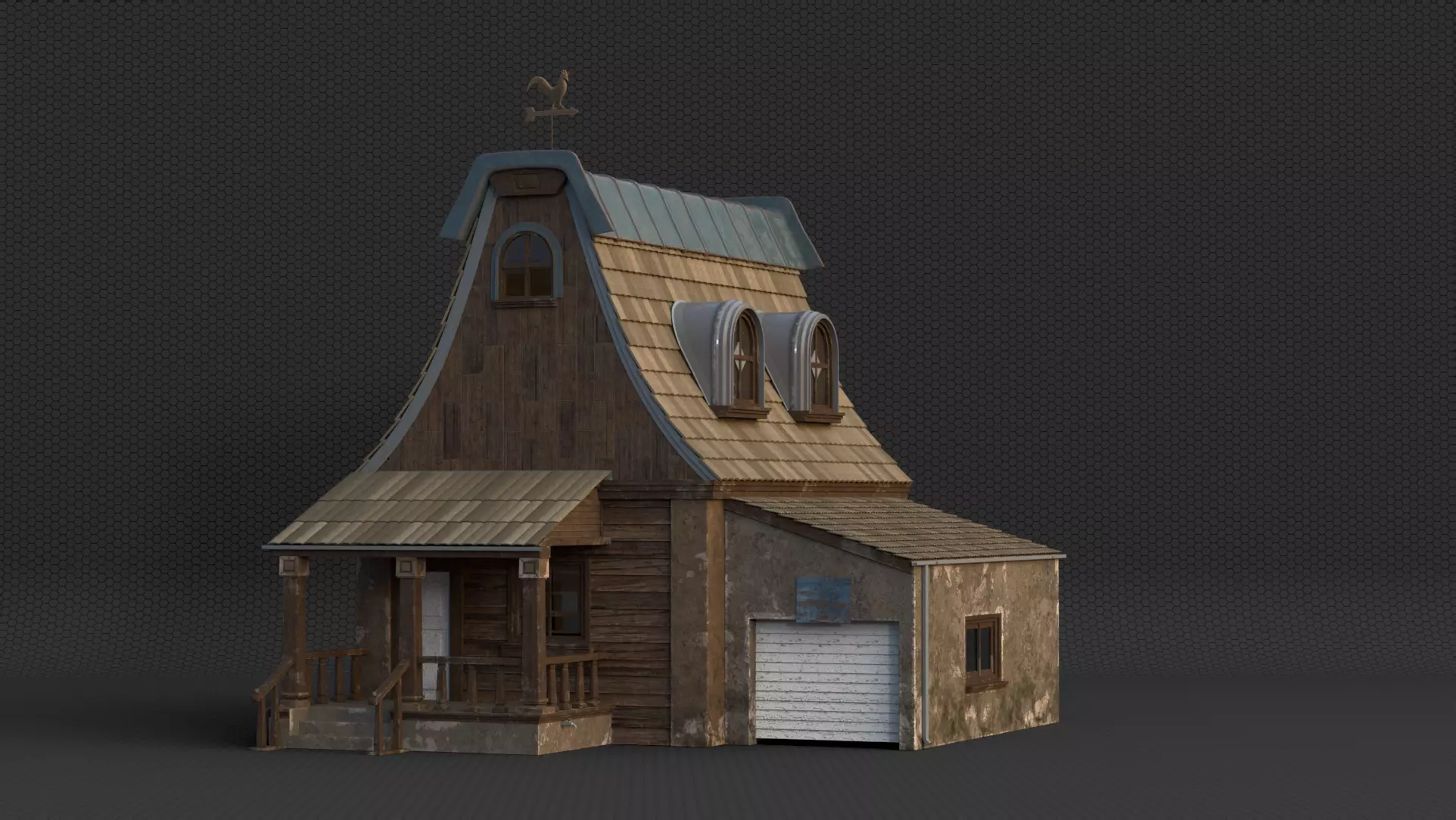 House - RBD ready asset - Textured Low-poly 3D model_0