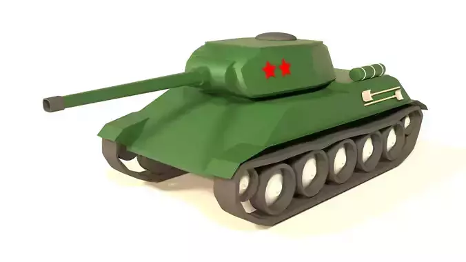 Old tank t-34 cartoon