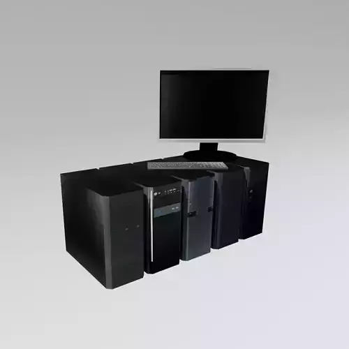Pack of 4 computers with monitor and keyboard