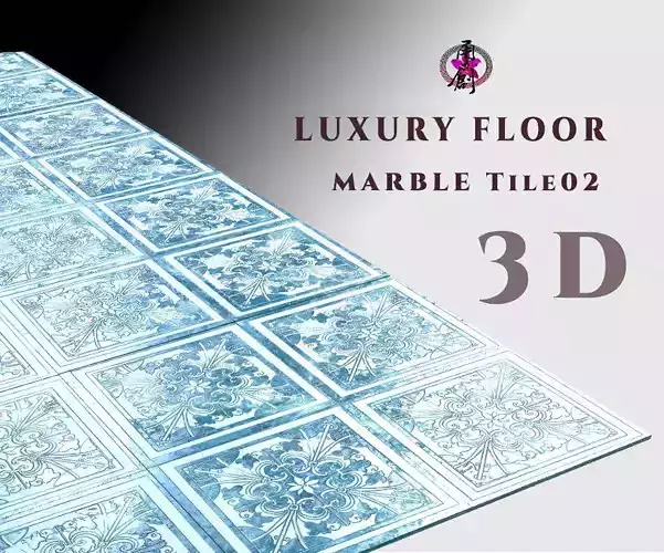 Luxury Floor - Marble Tiles 02 Low-poly 3D model