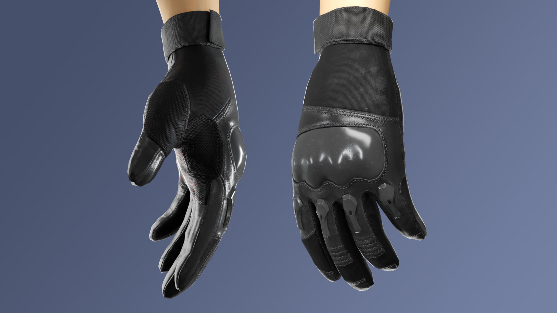 FPS Glove Tactical 3 Low-poly 3D model_6