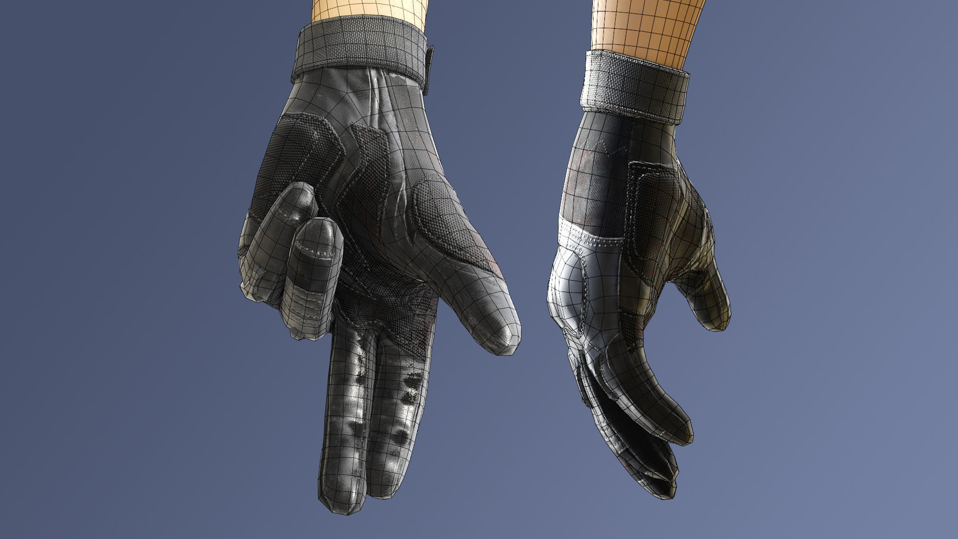 FPS Glove Tactical 3 Low-poly 3D model_13
