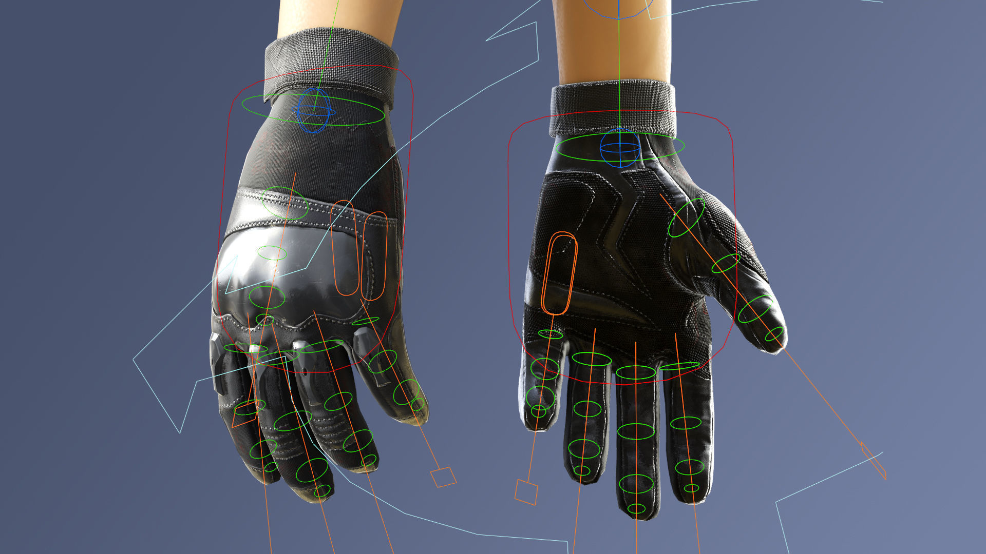 FPS Glove Tactical 3 Low-poly 3D model_8