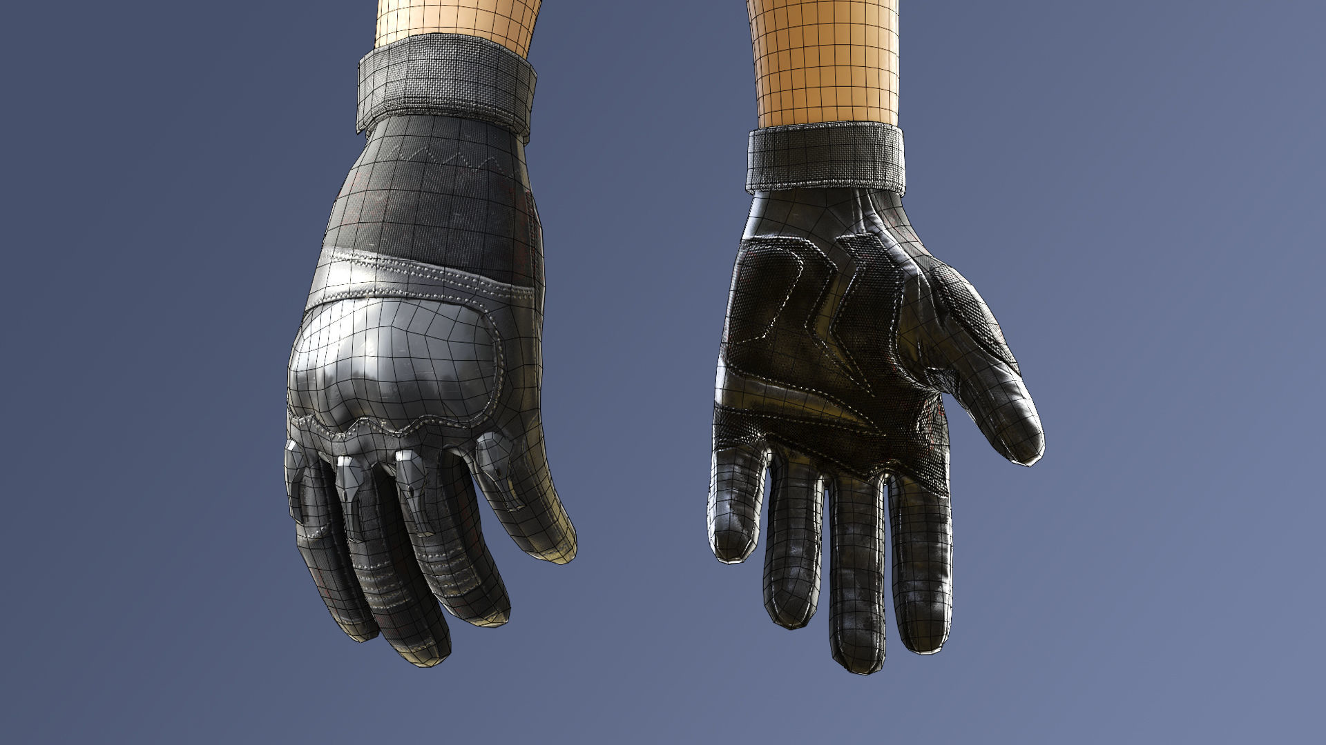 FPS Glove Tactical 3 Low-poly 3D model_12